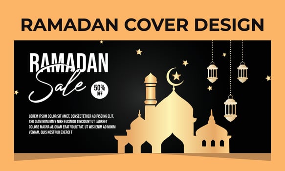 Ramadan creative sale and super offer social media post vector