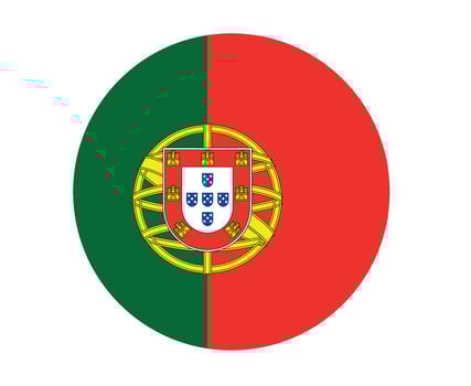 Portugal Flag National Europe Emblem Icon Vector Illustration Abstract Design Element