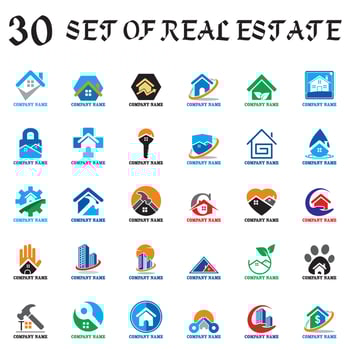 set of real estate vector , set of building logo