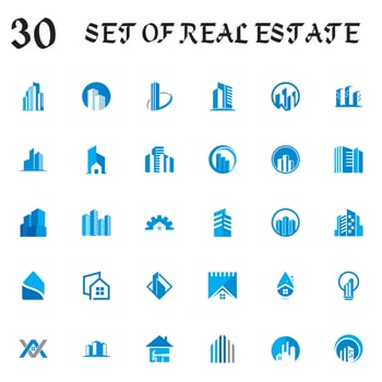 set of real estate vector , set of building logo