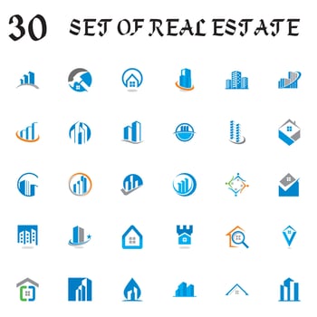 set of real estate vector , set of building logo