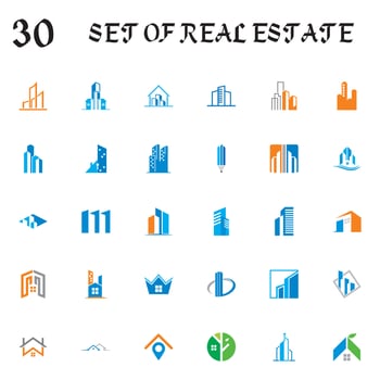 set of real estate vector , set of building logo