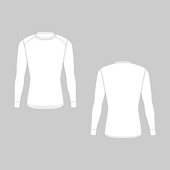 Men winter thermal underwear in front and back views. vector