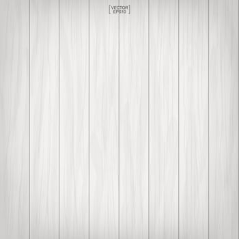 White wood pattern and texture for background. Vector. vector