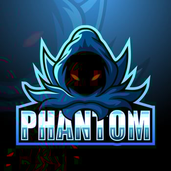 Phantom mascot esport logo design vector
