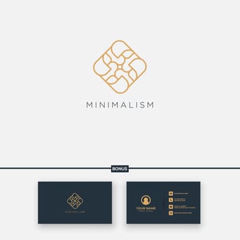 beauty and feminine line art minimalism logo design vector