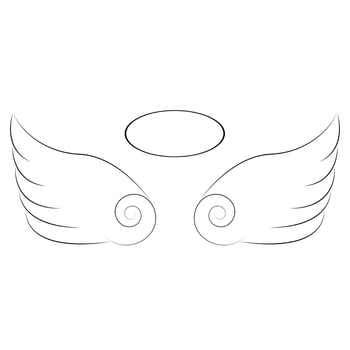 Illustration vector design of angel wing