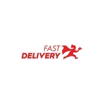 illustration logo vector graphic of runners delivering fast orders, good for food delivery logos