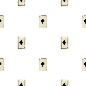 Game cards seamless pattern. Design gambling. vector