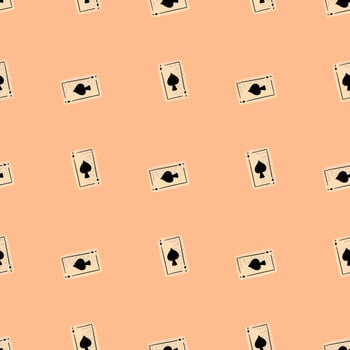 Game cards spades seamless pattern. Design gambling. vector