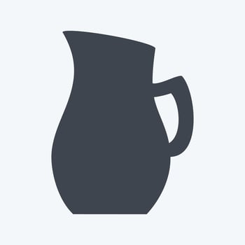 Jug of Water Icon in trendy glyph style isolated on soft blue background good for printing vector
