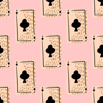Game cards seamless pattern. Design gambling. vector