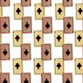 Game cards seamless pattern. Design gambling. vector