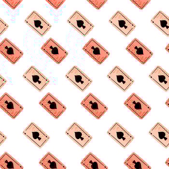Game cards spades seamless pattern. Design gambling. vector