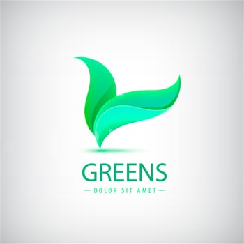 Vector eco logo, organic product, shop icon