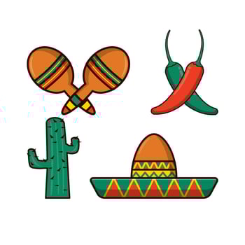 Cinco de mayo cartoon style illustration vector