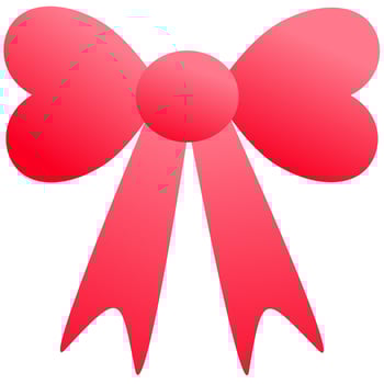 Cute ribbon bow cartoon. vector
