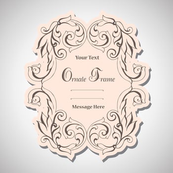 Vintage labels frames art-deco  image.damask vintage baroque scroll ornament swirl. Victorian monogram heraldic shield swirl.Retro floral leaf pattern border foliage antique  acanthus. vector