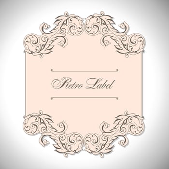 Vintage labels frames art-deco  image.damask vintage baroque scroll ornament swirl. Victorian monogram heraldic shield swirl.Retro floral leaf pattern border foliage antique  acanthus. vector