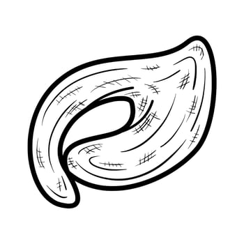 simple top view of tortellini pasta outline hand drawn doodle illustration vector logo icon