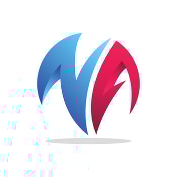 NA 3D Letter Logo vector