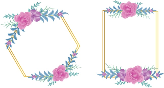 Watercolor Circle Frame With Green Leaves vector