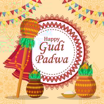 Gudi Padwa Concept vector