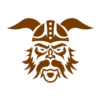Outline Viking Head Face for Esports Logo design vector