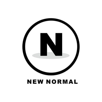 illustration vector graphic of text new normal in the presence of coronavirus fit for banner slogan and other