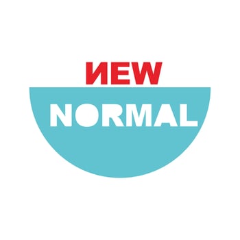 illustration vector graphic of text new normal in the presence of coronavirus fit for banner slogan and other