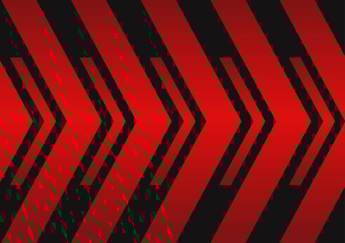Abstract background of red arrow and dark color of modern design vector