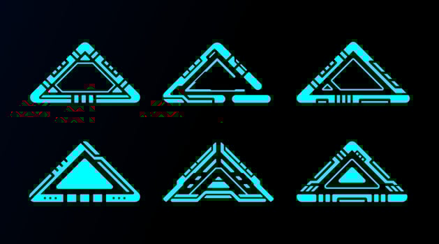 Triangle shape abstract technology future interface hud. vector