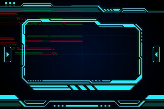 Blue frame technology futuristic hud design.. vector