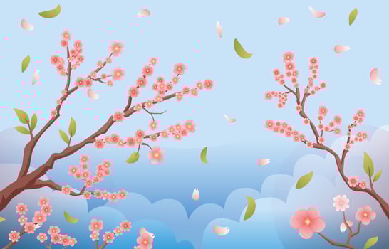 Cherry Blossom Background vector