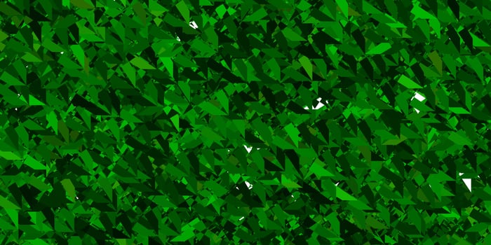 Dark Green, Yellow vector background with polygonal forms.