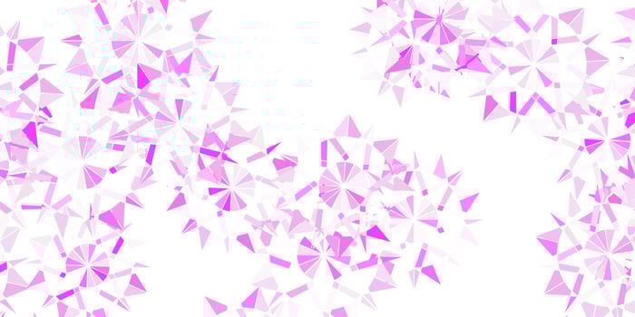 Light pink, yellow vector background with christmas snowflakes.
