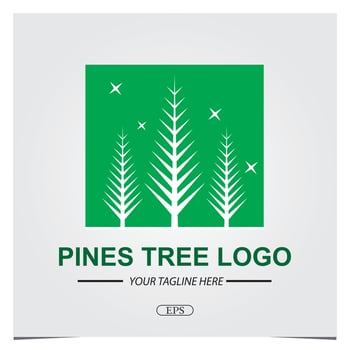 pines tree logo premium elegant template vector eps 10