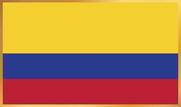 Colombia flag, vector illustration