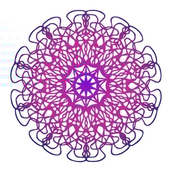 Mandala. Round gradient mandala on a white isolated background. vector