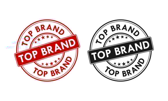 Top brand badge design logo template vector