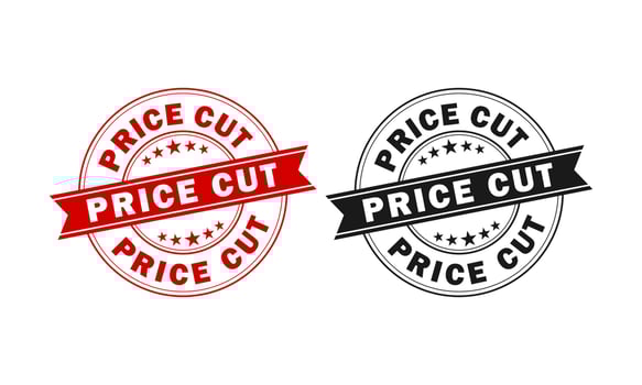 Price cut badge design logo template illustration vector