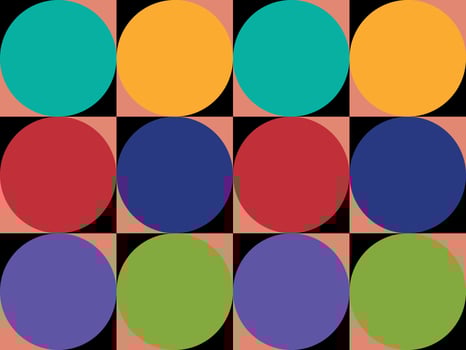 Geometric seamless background in retro style vector