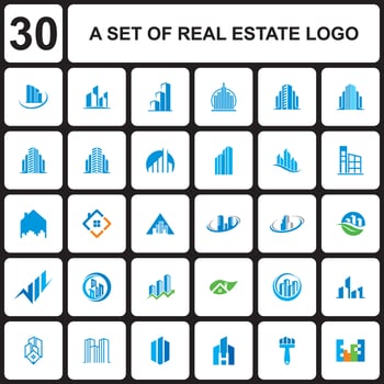 A Set Of Real Estate Logo , A Set Of Building Vector