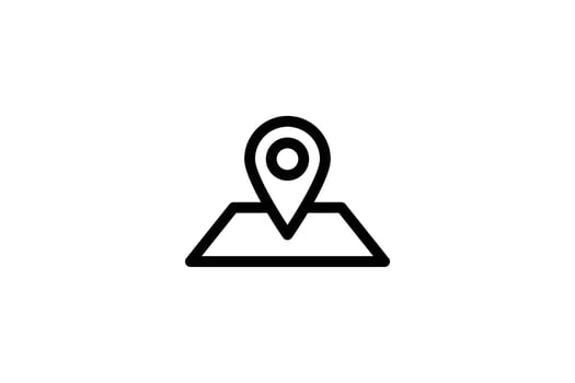 Location Icon Navigation Line Style Free vector