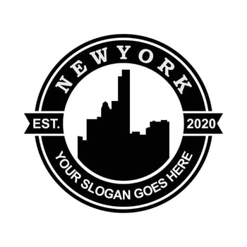 Boston Skyline New York Vector , America Logo