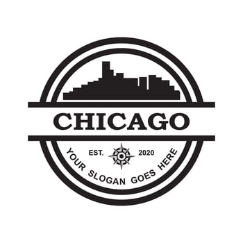 Boston Skyline Chicago Logo , America Logo vector