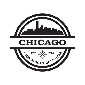 Boston Skyline Chicago Logo , America Logo vector