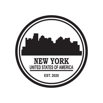 New York Skyline Silhouette Vector , Skyscraper Logo