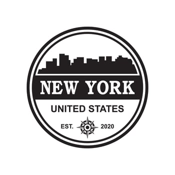 New York Skyline Silhouette Vector , America Logo