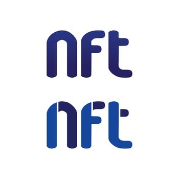NFT letter and font technology  line icon set Crypto Icon or Logo Business Symbol vector illustration